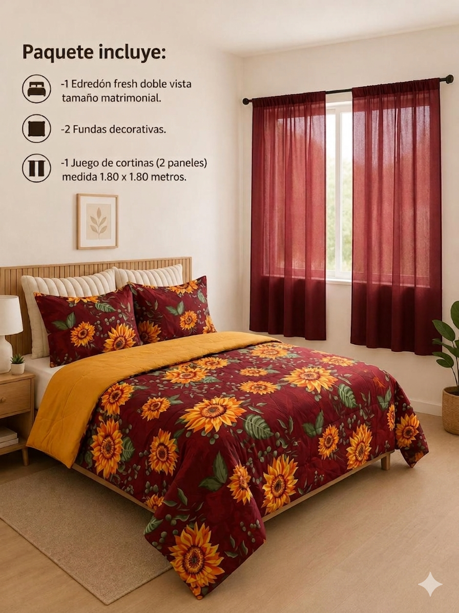 EDREDÓN MATRIMONIAL 'Paquete verano'