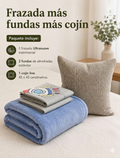 FRAZADA + FUNDAS + COJÍN