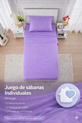 JUEGO DE SABANAS INDIVIDUAL LISAS