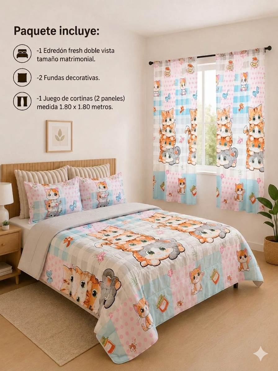 EDREDÓN MATRIMONIAL 'Paquete verano'